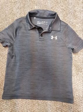 Boy's Under Armour Gray Polo